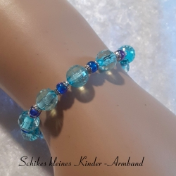 Kinder-Armband Armreifen Kinder-Schmuck blau funkelnd Geschenk