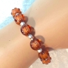 Kinder-Armband Armreifen Perlen-Schmuck Braun Kinderschmuck