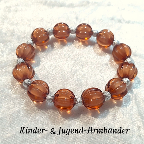 Kinder-Armband Armreifen Perlen-Schmuck Braun Kinderschmuck