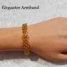 Perlen-Armband Gold-Farben Schmuck für Jugendlichen & Erwachsene