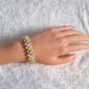 Perlen-Armband Schmuck für Jugendlichen & Erwachsene dreifarbig