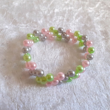 Perlen-Armband Schmuck für Jugendlichen & Erwachsene dreifarbig
