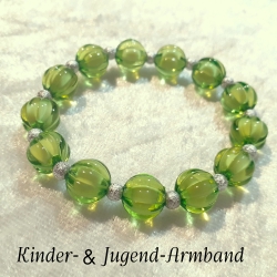 Kinder-Armband Armreifen Perlen-Schmuck Grün Kinderschmuck