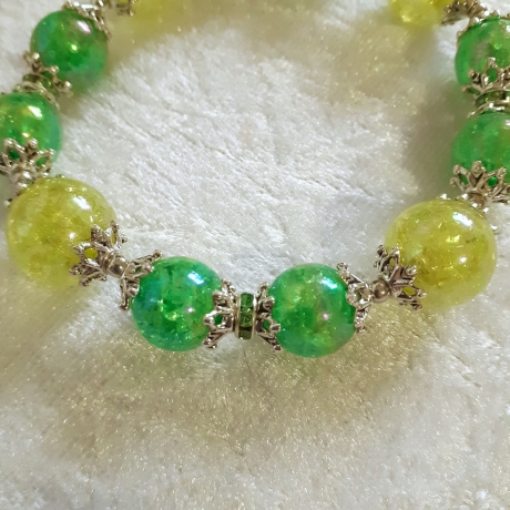 Armband große Größe bis 19-20 cm Perlenschmuck Grün elegant