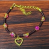 Perlen Armband mit Herz-Anhänger, goldfarben, Schmuck Geschenk