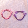Kinder-Armband Schmuck elastisch Perlen gefädelt Rosa mit Ponny