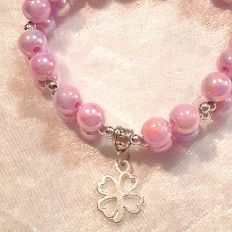 Armband Armreifen Schmuck für Jugendlichen u. Damen Rosa Schimmer