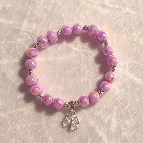 Armband Armreifen Schmuck für Jugendlichen u. Damen Rosa Schimmer