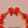 Schmetterlings-Armband für Kinder Armreifen Kinder-Schmuck Rot