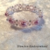 Kinder-Armband Gänseblümchen Lila-Weiß Perlenschmuck niedlich Arm