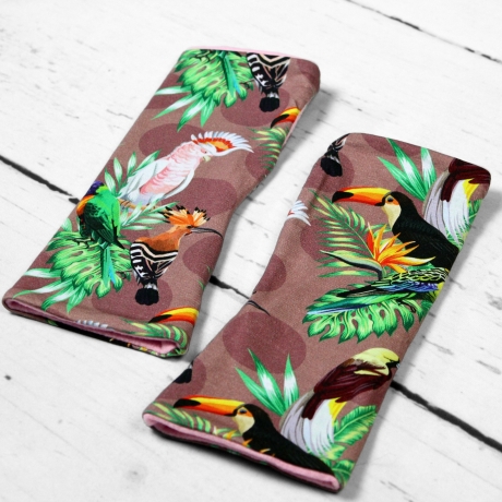 Warme Armstulpen Damen | Jersey & Fleece | Tropisches Design