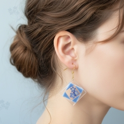 Ewige Blüten und zarte Erinnerung - Vergissmeinnicht Ohrringe