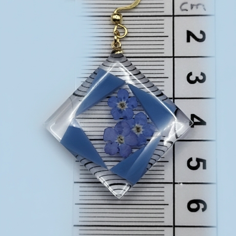 Ewige Blüten und zarte Erinnerung - Vergissmeinnicht Ohrringe