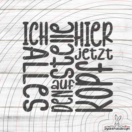 Auf den Kopf Plotterdatei SVG DXF