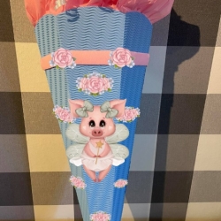 Dekoelemente f. Schultüte Ballerina Schwein Aurelia vers. Farben