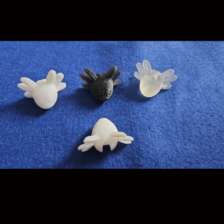 Perlen in Form eines Axolotlkopfes