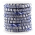 20cm Aztek Muster Webband small rund Ø5mm blau weiß