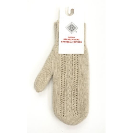 Original Orenburger Damen-Fausthandschuhe, beige