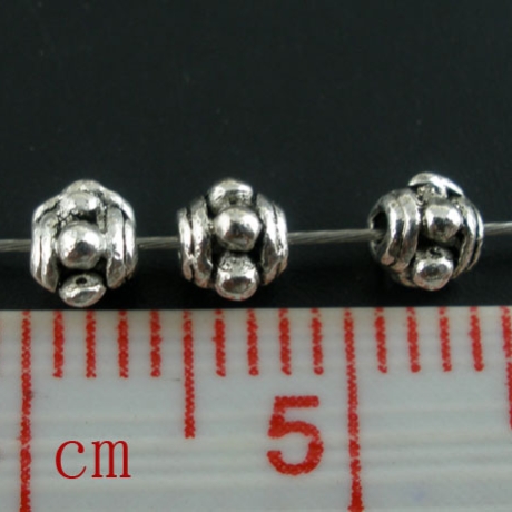 Metallperlen Mix 100 Stück Zwischenperlen + Perlenkappen 4-8 mm