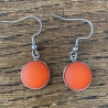Ohrhänger Edelstahl Polaris Cabochon orange