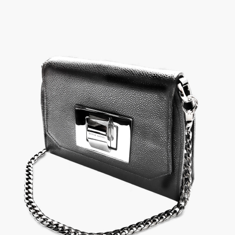 Elegante Kaviarleder Schultertasche ELOISE (158-3) 