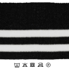 Bündchen 6 x 110 cm schwarz/weiß