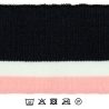 Bündchen 6 x 110 cm dunkelblau/weiß/rosa