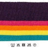 Bündchen 6 x 110 cm violett/Regenbogen