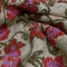 Stoff Musterwalk Walkloden Kochwolle Blumen beige rot fliede oliv