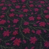 Stoff Musterwalk Kochwolle Walkloden Blumen grau rot hellgrau
