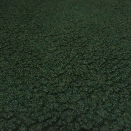 Stoff Ital. Musterwalk Kochwolle Teddy Optik Relief grün