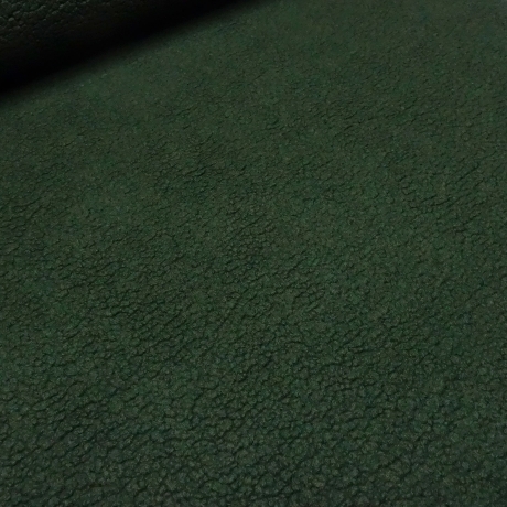 Stoff Ital. Musterwalk Kochwolle Teddy Optik Relief grün