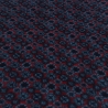 Stoff Ital. Musterwalk Walkloden Relief Blumen Ornamente rot blau