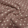 Stoff Musterwalk Walkloden Kochwolle Punkte altrosa wollweiß