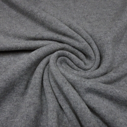 Stoff Strickstoff Merino Merinostrick Wolle uni grau melange
