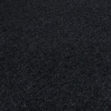 Stoff Merino Merinostrickstoff Wolle uni anthrazit grau melange