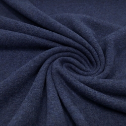 Stoff Ital. Strickstoff 100% Merinowolle uni dunkel jeans blau