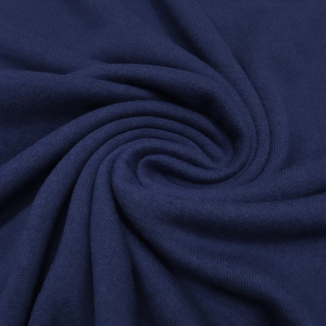 Stoff Ital. 100% Merinowolle dunkelblau Merinostrick Kleiderstoff