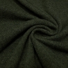Stoff Merino Merinostrickstoff Wolle uni oliv grün khaki melange