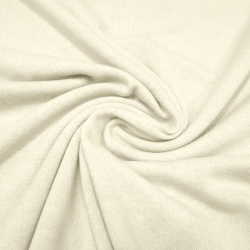 Stoff Merino Merinostrickstoff Wolle uni wollweiss ecrú