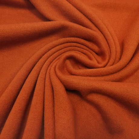 Stoff Strickstoff Merino Merinostrick Wolle uni orange