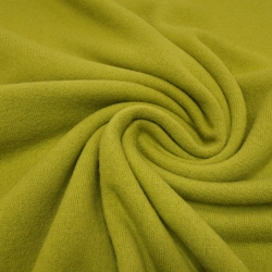 Stoff Merino Merinostrickstoff Wolle uni grün grüngelb