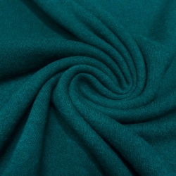 Stoff Ital. Strickstoff 100% Merinowolle Wolle uni petrol grün