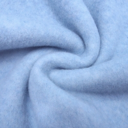 Stoff dicker Merino Strickstoff Flausch Doubleface Wolle blau