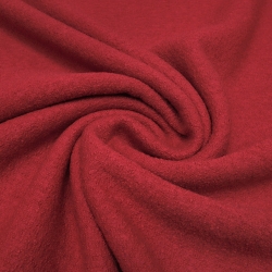 Stoff Ital. Merino Feinwalk Walkloden Merinowolle uni rot 2