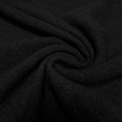 Stoff Ital. Merino Feinwalk Walkloden Merinowolle uni schwarz