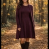 Stoff Premium Merino Strickstoff Weinrot Bordeaux Melange