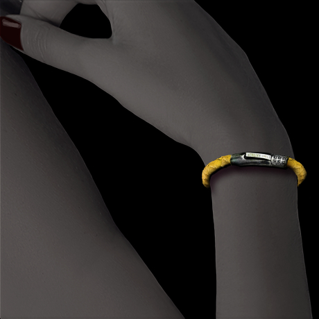 Armband aus nachhaltig gegerbtem Fischleder (Lime 018)   