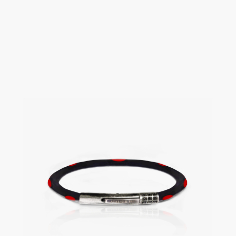 Handbemaltes Straussenlederarmband (PDot050) 