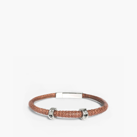 Elegantes Lederarmband mit strukturierter Oberfläche (74)